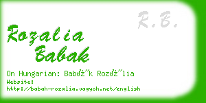 rozalia babak business card